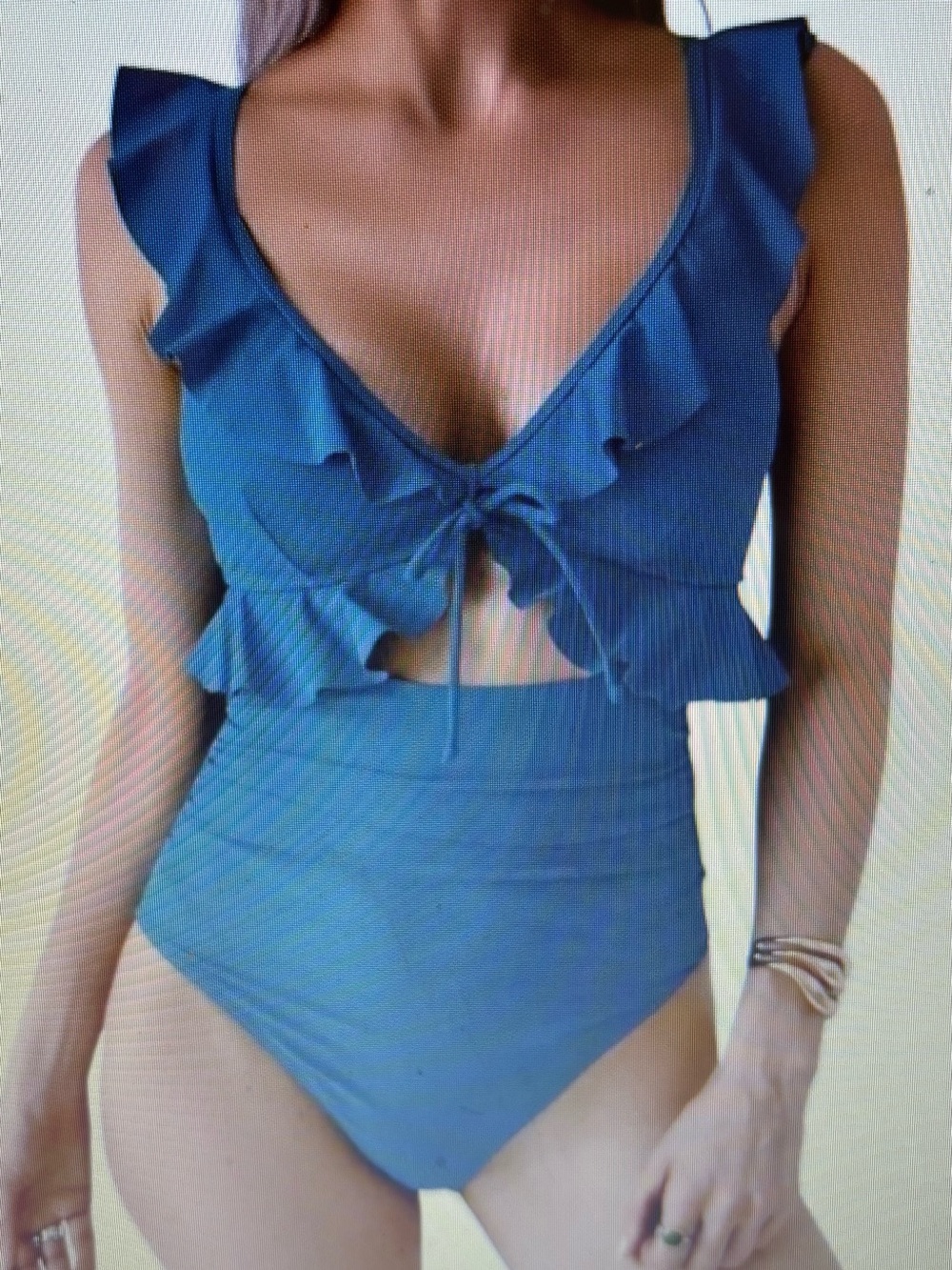 One Piece Swimsuit for Women Tummy Control Ruffle N1496